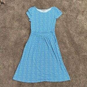 Boden knit Blue Floral Print Dress